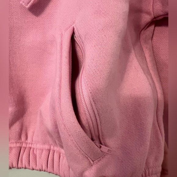 Like new Alo Yoga Stadium Cropped Half Zip Hoodie Pink XS - Picture 13 of 15